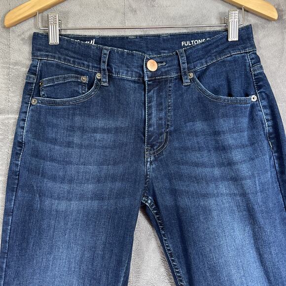 Mugsy Jeans 28x30 (Hem 26.5") Blue Fultons Tapered Dark Wash Stretch FLX3NTFU - Picture 3 of 15